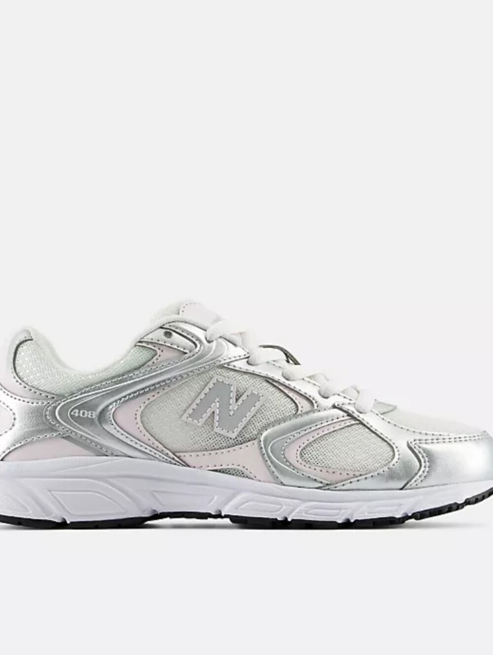 Womens New Balance 408 Metallic Silver & Pink Running Shoes